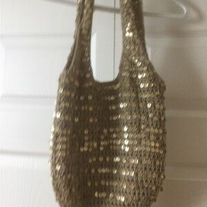 Sweet golden boho shoulder bag